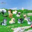 HL 1 Nhựa Thủ Công Hình Thu Nhỏ Nhỏ Cho Cây Cảnh Microlandscape Cổ Tích Trang Trí Sân Vườn Dễ Thương Chó Nhỏ Chó Con Trang Trí Động Vật LMWU