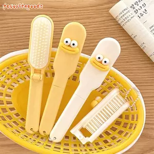 FAVORITEGOODS Lược Chải Tóc, Máy Mát Xa Đầu Có Thể Gập Lại Túi Khí, Dễ Thương Chống Tĩnh Điện Hoạt Hình Bàn Chải Tóc Di Động Trẻ Em