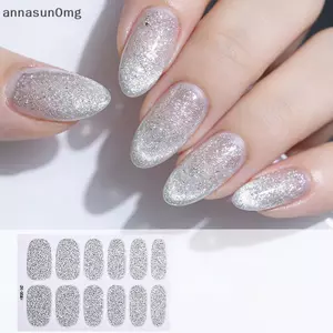 AA Gradient Phong Cách Móng Tay Nghệ Thuật Bộ Tự Dính Chống Thấm Nước Lấp Lánh Giả Đề Can Móng Tay VN