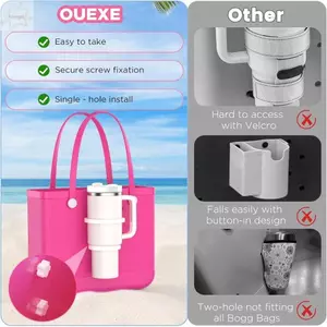 AWNGD 2 Chai Đồ Uống, Giá Đỡ Cốc Di Động Chống Trơn Trượt Cho Túi Bogg, Giá Đựng Cốc Silicon Đi Biển