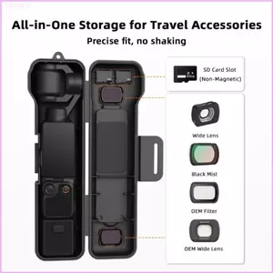 Hộp đựng du lịch di động Cinnan cho máy ảnh Pocket 4 3 Vlog có nắp mở lật và hấp thụ sốc