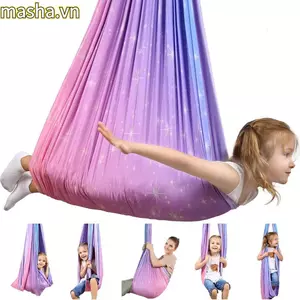 Xoay giác quan, Xoay đàn hồi thoáng khí cho trẻ em, Võng có thể giặt mềm 150x280cm trong nhà