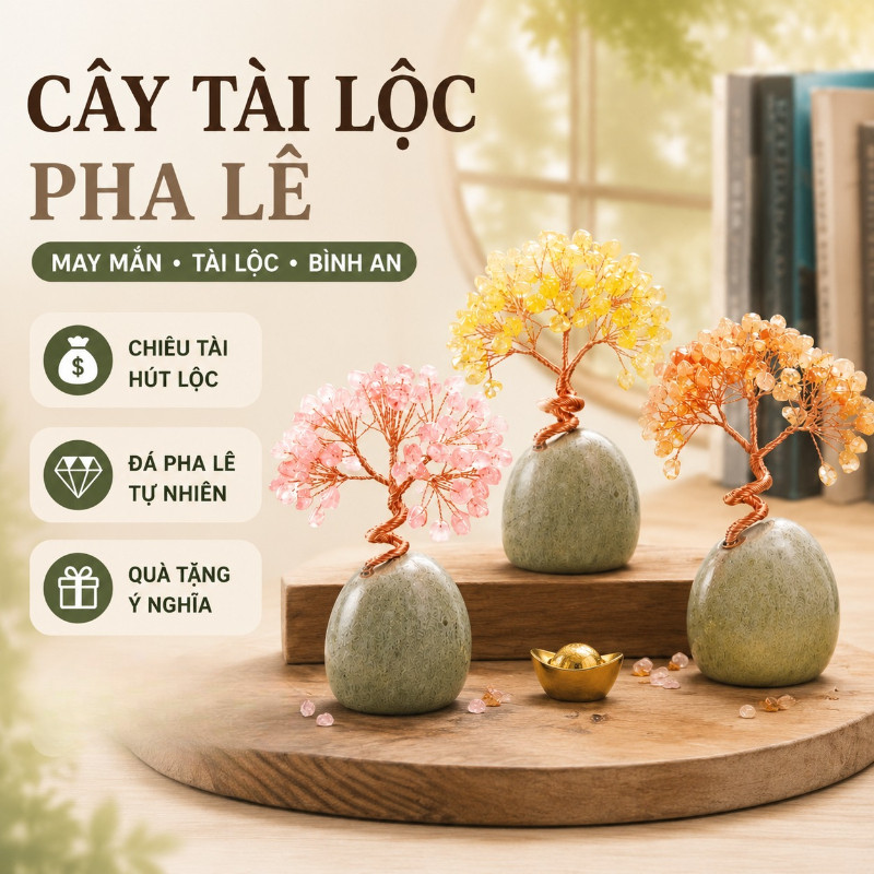 Cây Đá Năng Lượng,Hút Tài Lộc,Mang Lại Vận Khí Tốt,Đồ Trang Trí Bằng Pha Lê,Dùng Trang Trí Nhà Cửa Bàn Làm Việc