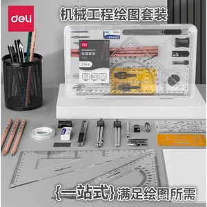 Bộ vẽ Deli VC101 Bộ 21 mảnh Bộ vẽ cơ khí La bàn Bộ vẽ xây dựng hóa chất dân dụng BSNM