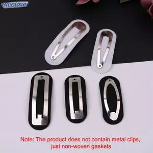 Bluelover 100 Chiếc Hình Bầu Dục Không Dệt Giọt Giọt Kẹp Miếng Đệm Hình Chữ Nhật Miếng Lót Nỉ Miếng Dán Đính Cho Hình Chữ Nhật Kẹp Tóc Phụ Kiện Mới
