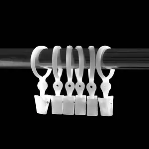 10 Chiếc Rèm Nhựa Bule Kẹp Rèm Trắng Dây Buộc Bule Diy Phụ Kiện Rèm Đồ Dùng Gia Đình [VN]