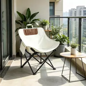 Ngoài Trời Gấp Ghế Lưỡi Liềm Ghế Cắm Trại Câu Cá Di Động Ghế Lười Hộ Gia Đình Ban Công Giải Trí Mặt Trăng Ghế 6.19 B6WJ
