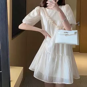 Váy voan kiểu Pháp mùa hè Phong cách mới Váy dáng ôm cao cấp kiểu phương Tây nhỏ