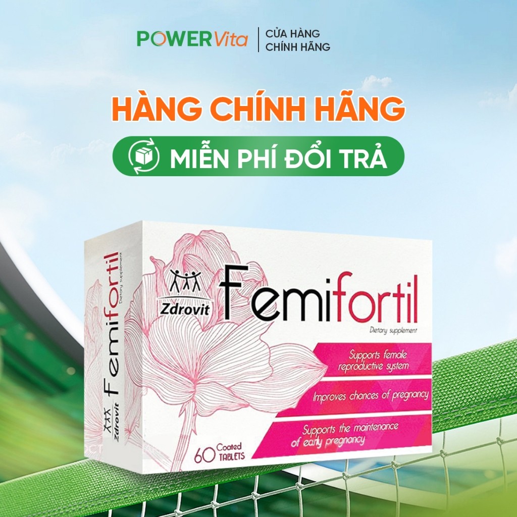Femifortil Viên Uống Bổ Trứng, Vitamin tổng hợp cho Nữ hộp 60 viên - nhập khẩu chính hãng
