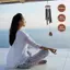 Chuông gió hợp kim nhôm 26 Inch có thẻ gỗ khắc để trang trí ngoài trời hành lang ban công tại nhà [VN]