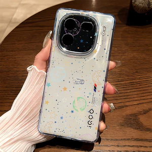 Ốp điện thoại mềm trong suốt “Galaxy Planets ” cho iQOO 15 Ultra 15R / 13 / 12 Neo 11 / Neo 10 Z9 Z10 Z11 Turbo / Z10 Turbo + Neo 9 Z9X Z8X ‌Bảo vệ Camera Vỏ iQOO chống sốc