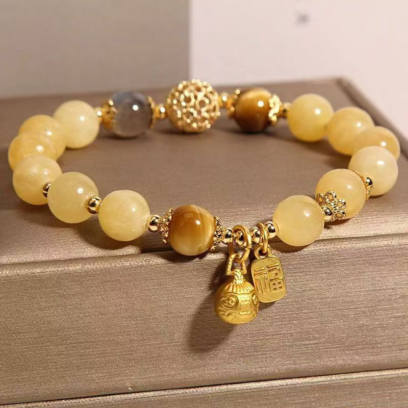 Vòng tay Citrine tự nhiên phong cách Trung Quốc mới