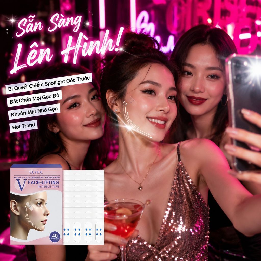 🔥Giá sốc🔥Miếng dán nâng cơ định hình mặt | Miếng dán khuôn mặt nâng cơ không thấy | Băng keo săn chắc dưỡng ẩm cho cằm