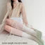 AWNGD 1 Đôi Tất Trên Đầu Gối, Tất Cao Cấp Đầu Gối Cotton Nhiều Màu Sắc, Hàn Quốc Sức Mạnh Mỏng Ba Lê Nối Nơ Đùi Tất Cao Nữ Cô Gái