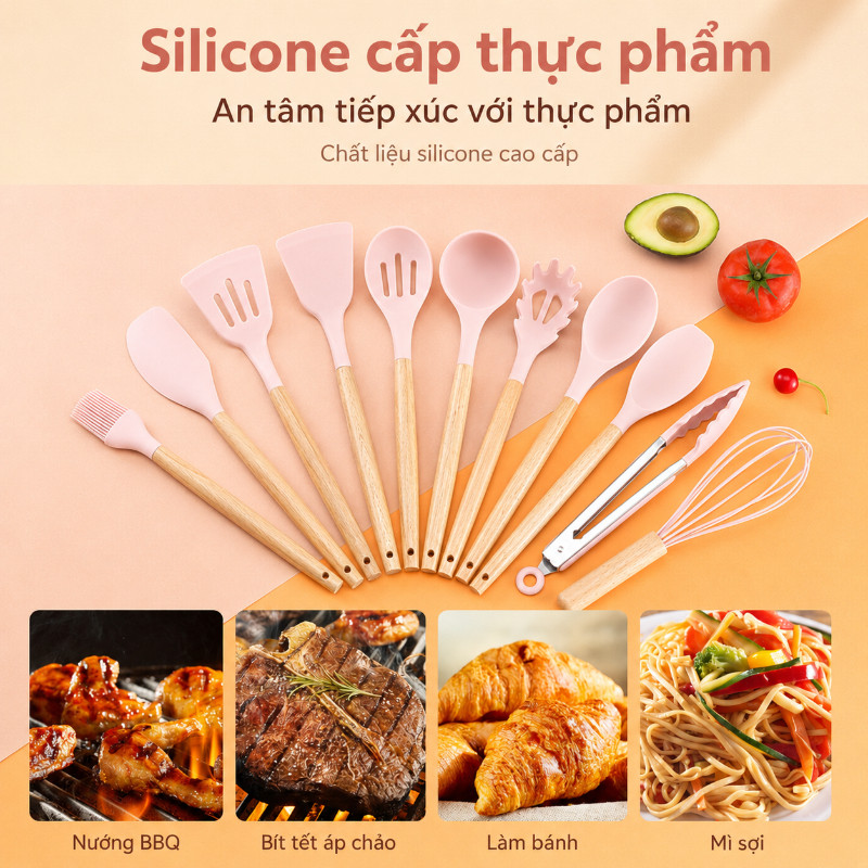 Bộ dao nhà bếp cao cấp 19 món, chống trơn chống nóng chống dính, kèm hộp đựng sang trọng, lưỡi sắc bén