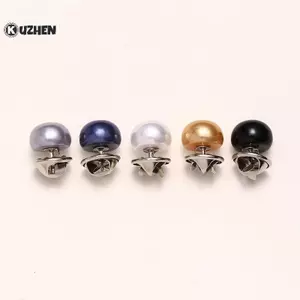 KUZHEN 10 Chiếc Ngọc Trai Nút Chân DIY Trang Trí Nút An Toàn Có Cho Giày Nón Túi Khăn Choàng Cổ Kim Bule Cố Định Pin Trâm Cài HOT