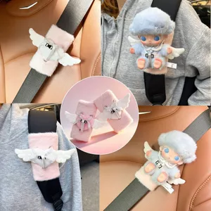 2 cái Dây An Toàn Ô Tô Bảo Vệ Vai Màn Hình Búp Bê Labu Vải Dimo Ba Lô Sáng Tạo Dễ Thương Ngắn Phong Cách