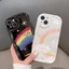 Ốp Lưng Cho Infinix Hot 60 Pro 70 Note 60 Smart 10 Plus 20 GT 50 Tecno Camon 50 40 Pro 5G Vỏ Điện Thoại Rainbow Graffiti Trái Tim Tình Yêu Camera Dễ Thương Bảo Vệ Chống Sốc TPU Kem Sóng