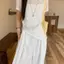 Áo thun trắng tay ngắn lười biếng có dây buộc thiết kế mùa hè mới mỏng hơi trong suốt Top Loose Laced-Up Kem chống nắng