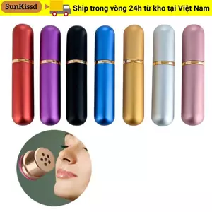 Ống hít hương liệu SUNKISSD, Ống hít mũi nhôm thay thế 5ml, Ống rỗng màu du lịch cho tinh dầu