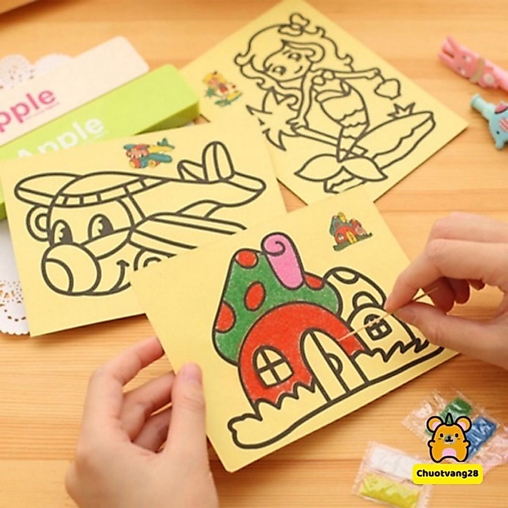 Set 2 tranh cát ( tặng kèm cát) cho bé