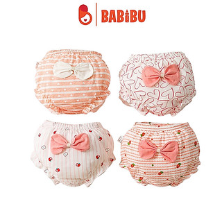 Set 4 quần đùi phồng cotton thoáng khí cho bé từ 0-4 tuổi