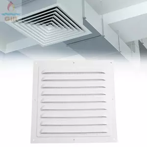 Vỏ thông gió GILL, Vỏ hệ thống không khí Màn hình sưởi ấm Lỗ thông hơi Tấm tản nhiệt lỗ thông hơi, Cửa thoát khí 100 / 150 / 200 / 250 / 300 / 400mm Cửa sổ hợp kim nhôm Lỗ thông hơi vuông