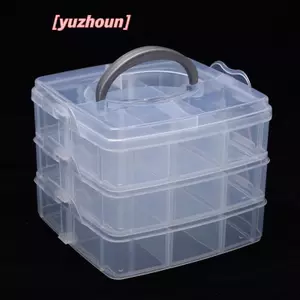 Hộp lưu trữ trang sức trong suốt Hộp hoàn thiện dung tích lớn Nelace Ring Stud Bông tai Hộp lưu trữ Hộp trang sức Hộp trang trí
