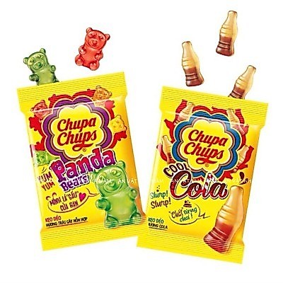 Combo 10 gói Kẹo dẻo Chupa Chups 24g đủ vị Alpenliebe Cầu vồng Sour Bites