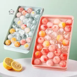 Maybest Khay Đá Tròn 3D Có Nắp Nhựa Kim Cương Phong Cách Đá Khuôn Tủ Lạnh Hình Cầu Khuôn DIY Máy Làm Bóng Đá Dụng Cụ Nhà Bếp {VN}