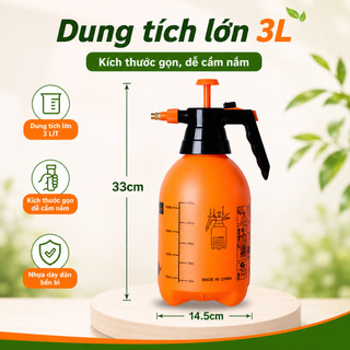 Bình xịt tưới cây, Bình xịt áp suất cao, Có thể treo được cất giữ tiện lợi 2L/3L