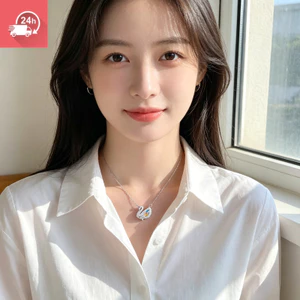 Lấp Lánh Bầu Trời Đầy Sao Series Nữ Dễ Thương Và Ngọt Ngào Tính Khí Cô Gái Thép Không Gỉ Chống Phai Màu Vòng Cổ