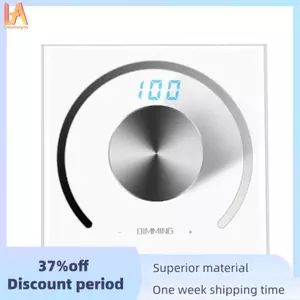 Đèn LED dải 12V-24V DC 5050 2835 Bảng điều khiển tường mờ Điều khiển núm quay Màn hình hiển thị độ sáng 0-100