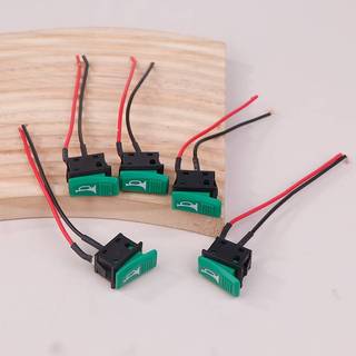 Any2Get5% Tắt 5 Chiếc Sừng Công Tắc Nút Ô Tô Xe Đạp Điện Xe Máy Sừng Đa Năng Tạm Thời Đẩy Roer Công Tắc Nhựa 2 Pin Tự Cài Lại Xanh