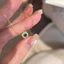 Vòng cổ zircon ngọc lục bảo cổ điển kiểu Pháp dành cho nữ thanh lịch và cao cấp