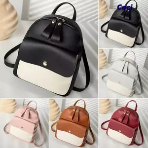 Ba lô nhỏ CQCJ, Túi đeo vai đóng dây kéo Mini, Túi xách da PU có thể điều chỉnh đa năng Lưu trữ du lịch