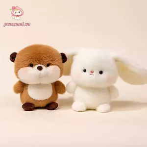 Búp bê đồng hành sang trọng PWSEND, Gối động vật nhồi bông gấu 16cm, Thời trang sang trọng Động vật voi siêu mềm Đồ chơi sang trọng Quà tặng ngủ