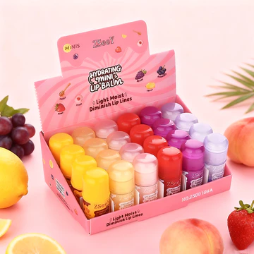 Bộ 24 thỏi son dưỡng môi mini Zseey dưỡng ẩm sâu, giữ ẩm lâu, cho môi mềm mịn, quà tặng Giáng sinh & Năm mới, quà tặng Ngày Valentine, 2g/thỏi, Bộ sưu tập lễ hội
