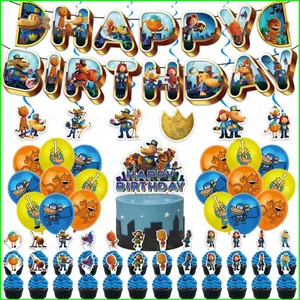 YB2 DOG MAN chủ đề tiệc biểu ngữ bong bóng trang trí phông nền Caketopper Sắp xếp Đồ dùng