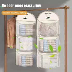 BeautifulHomeA Đồ Lót Treo Túi Bảo Quản Hộ Gia Đình Sos Lưới Bảo Quản Tủ Quần Áo Treo Móc Túi Lưới Di Động Quần Áo Bảo Quản Túi Lưới VN
