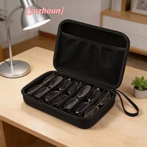Hộp đựng kính có thể điều chỉnh 6 / 7 ngăn | Hộp đựng kính cầm tay và lưu trữ du lịch Ra Hộp lưu trữ đa chức năng