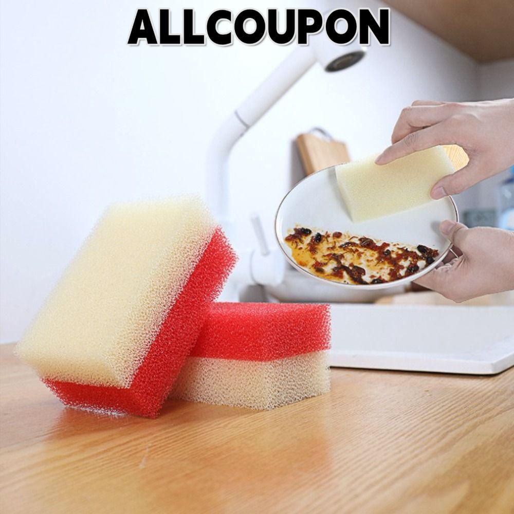 ALLCOUPON Mô Phỏng Miếng Lót Cọ Rửa Loofah, Miếng Bọt Biển Rửa Chén Đa Năng Trọng Lượng Nhẹ, Miếng Lót Vệ Sinh Chống Trầy Xước Tẩy Bọt Biển Làm Sạch