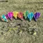 LAKAM Rainbow Hot Air Balloon, Xoay Sequins Chất liệu nhựa Máy quay gió, Wind Twister 4X Balloon Chiều cao 43,3 inch Pinwheels Kích thước khổng lồ Sử dụng ngoài trời