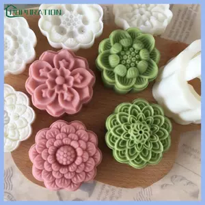 POP 75g Dễ Thương Hình Hoa Sen Bánh Ngọt Khuôn Tráng Miệng Khuôn Món Tráng Miệng Khuôn Dụng Cụ Áp Lực Tay Chất Liệu Nhựa Nướng Phụ Kiện
