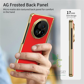Nắp Bản Lề Tự Động Phục Hồi Da Feel Case Funda Cho Honor Magic V3 Vs3 V5 AG Vỏ Kính Cường Lực Mờ