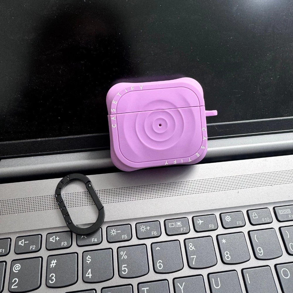 Ốp điện thoại silicon lỏng + móc khóa cho tai nghe AirPods 4 / 3 /Pro / Pro2