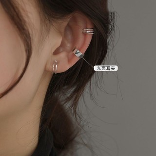 Kẹp tai bạc bóng bông, vòng đeo tai đơn giản phù hợp xu hướng mới dành cho sinh viên
