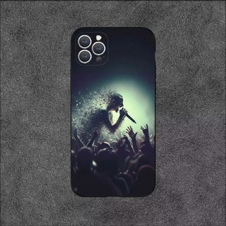 Ốp Điện Thoại TP-1 L-LinkinS Rock P-Park Cho iPhone 16, 17,14,13,12,11, Plus, Pro Max, XS, X, XR, SE, Mini, 8,7 Vỏ Đen Silicon Mềm