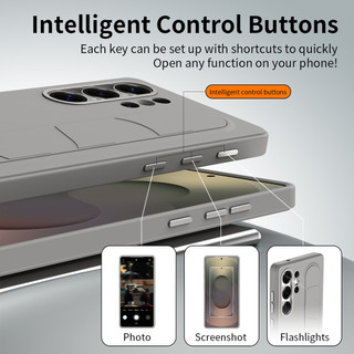 Đứng Cầm Điện Thoại Thông Minh Dành Cho Samsung Galaxy S25 Ultra S25Plus S24 S23 Ultra 5G PC + TPU Silicone Vỏ Bảo Vệ Ngón Tay Thiết Kế Mỏng