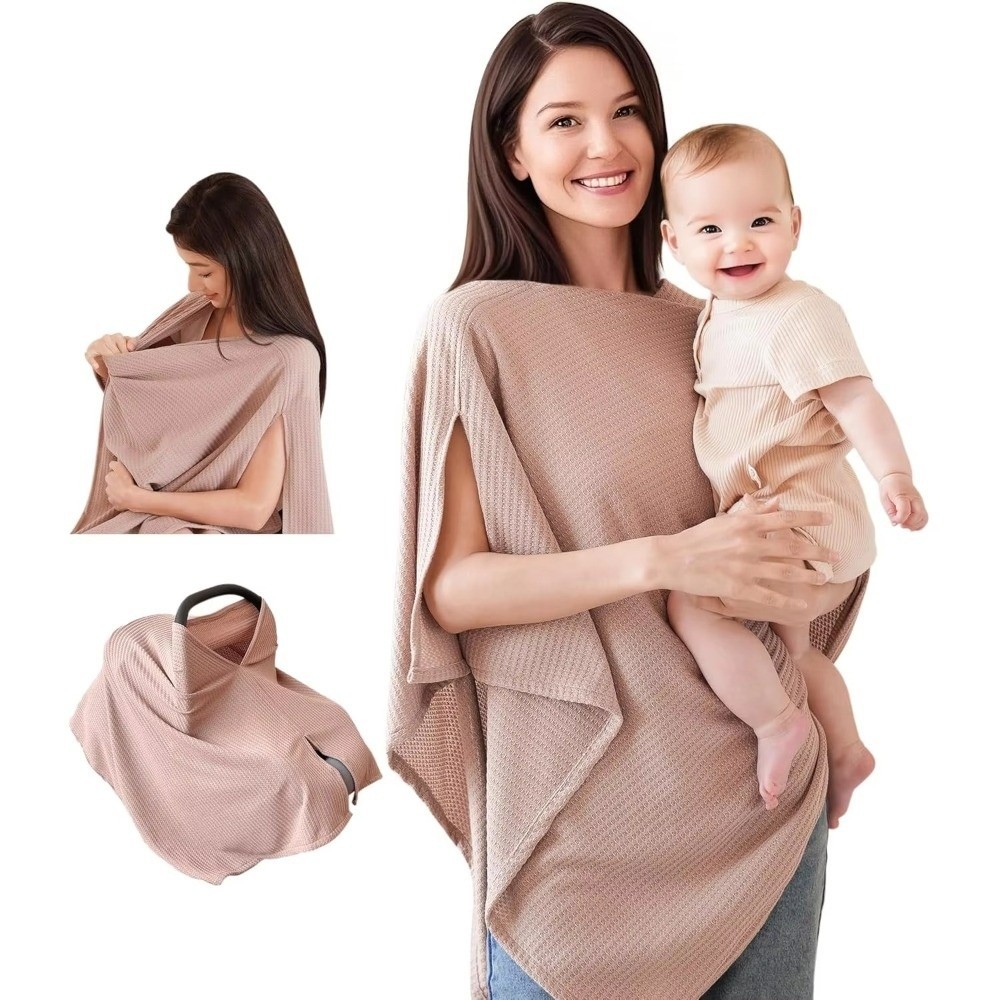 Vỏ cho con bú CHIPHIVE, Quần áo cho con bú 2 trong 1 màu trơn, Chăn cho con bú thoáng khí thoải mái Đồ dùng cho bé